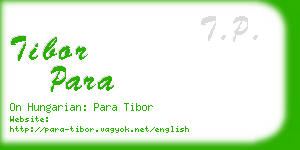 tibor para business card